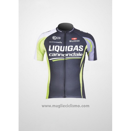 2011 Abbigliamento Ciclismo Liquigas Cannondale Nero e Verde Manica Corta e Salopette